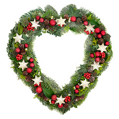 Image showing Heart Shaped Christmas Wreath  