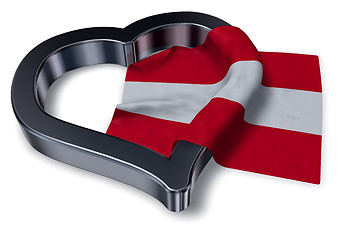 Image showing austrian flag and heart symbol - 3d rendering