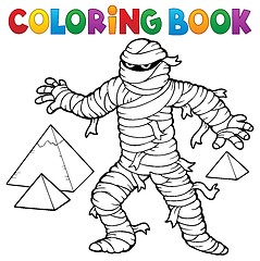 Image showing Coloring book ancient mummy