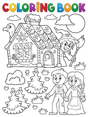 Image showing Coloring book Hansel and Gretel 1
