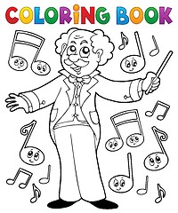 Image showing Coloring book music maestro