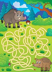 Image showing Maze 29 with wild pigs