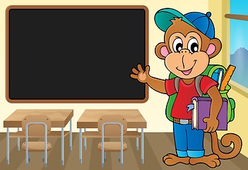 Image showing School monkey theme image 2
