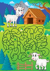 Image showing Maze 32 with goat theme