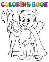 Image showing Coloring book little devil