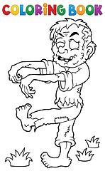 Image showing Coloring book zombie theme 1