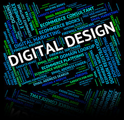 Image showing Digital Design Represents Word Computer And Technology