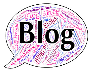 Image showing Blog Word Represents Weblog Websites And Web