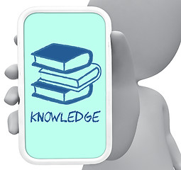Image showing Knowledge Online Means Mobile Phone And Cellphone 3d Rendering