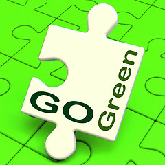 Image showing Go Green Means Recycling And Eco Friendly