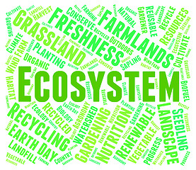 Image showing Ecosystem Word Indicates Earth Environmentally And Biospheres