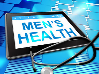 Image showing Mens Health Indicates Preventive Medicine And Computer