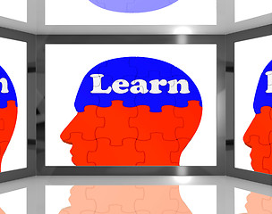 Image showing Learn On Brain On Screen Showing Educational TV Shows