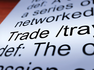 Image showing Trade Definition Closeup Showing Import And Export