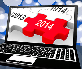 Image showing 2014 On Laptop Shows Near Future Technology