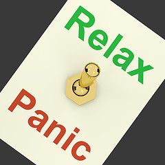 Image showing Relax Switch On Showing Relaxing And Not Worried