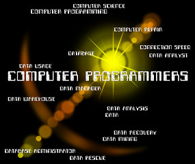 Image showing Computer Programmers Represents Software Engineer And Communicat