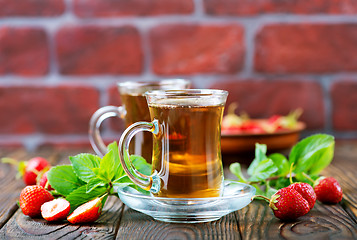 Image showing strawberry tea