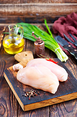 Image showing raw chicken fillet