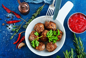 Image showing fried meatballs