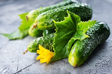 Image showing cucumbers