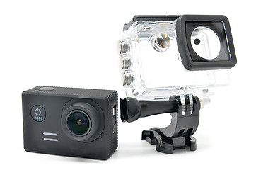 Image showing Action camera isolated on white