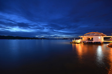 Image showing Sunset view in Kota Kinabalu, Sabah