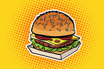Image showing Burger pop art illustration