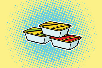 Image showing packing fast food sauce