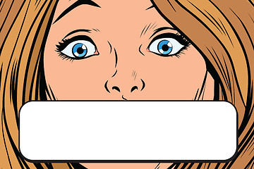 Image showing close-up female eye copy space banner