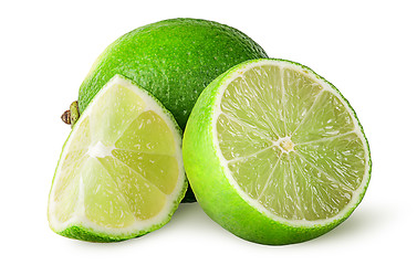 Image showing Several pieces of lime