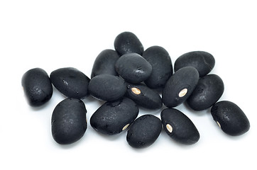 Image showing Small handful of black beans