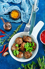 Image showing fried meatballs