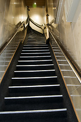 Image showing typical steep staircase stairway hotel amsterdam holland