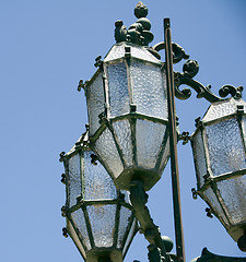 Image showing  malta with historic street lamp valletta