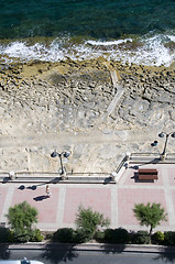 Image showing limestone beach sliema malta