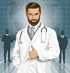 Image showing Vector Doctor With Stethoscope