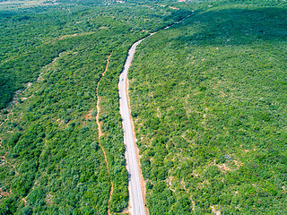 Image showing Mountain Road with Many Turns