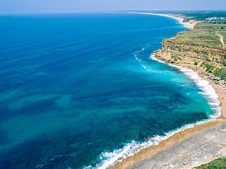 Image showing Aerial View Ocean Coastal Landscape