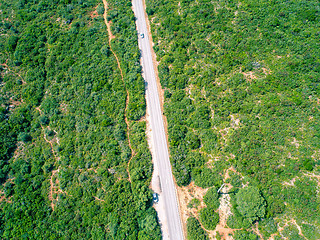 Image showing Mountain Road with Many Turns