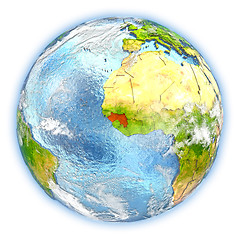 Image showing Guinea on Earth isolated