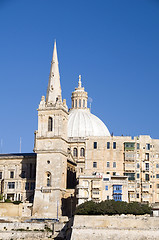 Image showing  view historic buildings grand harbor valletta malta