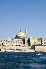 Image showing waterfront view grand harbor valletta malta