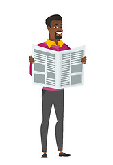 Image showing Business man reading newspaper vector illustration