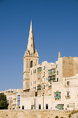 Image showing view historic buildings grand harbor valletta malta