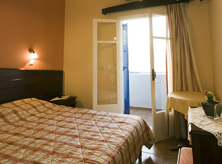 Image showing hotel room oia ia santorini greek islands greece