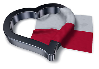 Image showing  flag of poland and heart symbol - 3d rendering