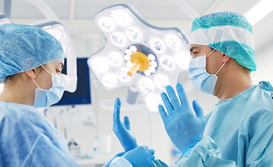 Image showing surgeons in operating room at hospital