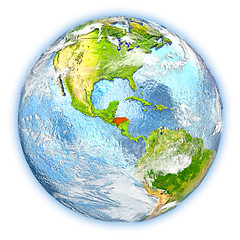 Image showing Honduras on Earth isolated