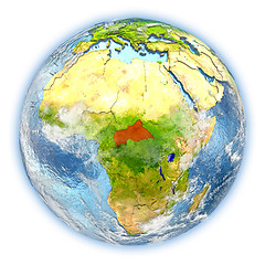 Image showing Central Africa on Earth isolated